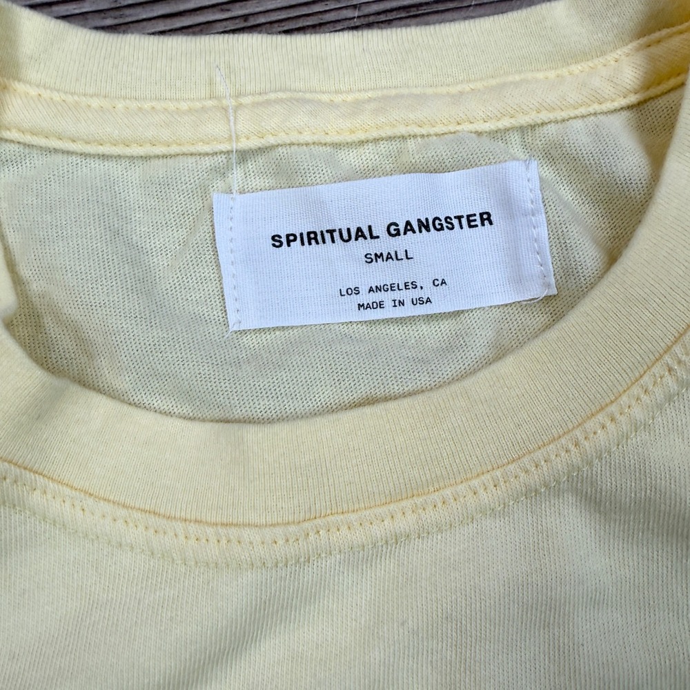Spiritual Gangster Womens Size Small LA Mulholland Dress Yellow Palm Tree NEW - Picture 5 of 10